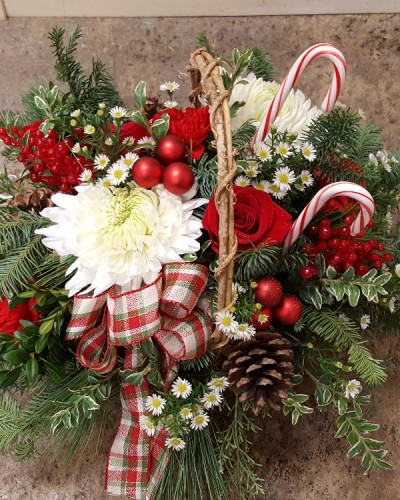 Candy Cane Basket