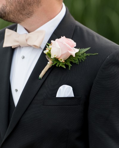 Pink Rose Boutonniere * For pick up only