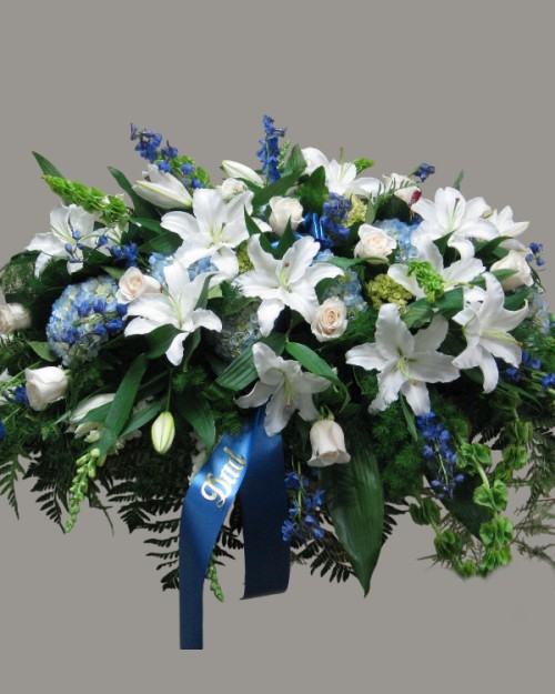 Blue and White Casket