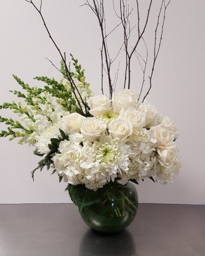 White Cache Vase