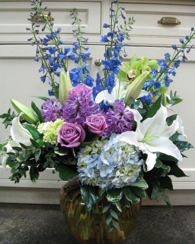 Lilies and Delphinium